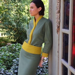Falda Ribete - Verde y Amarilla